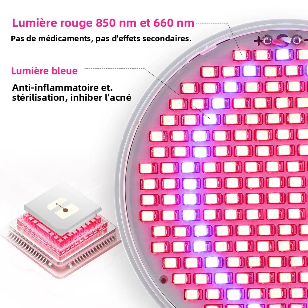 Lampe LED Rouge 660nm & Infrarouge – Luminothérapie Anti-Âge 