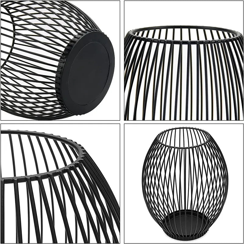 Lanterne Noire Vintage en Fer 