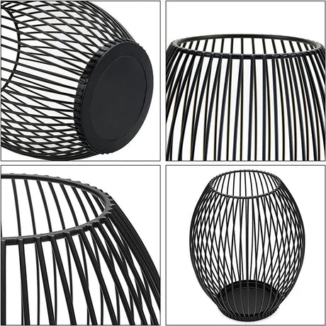 Lanterne Noire Vintage en Fer 