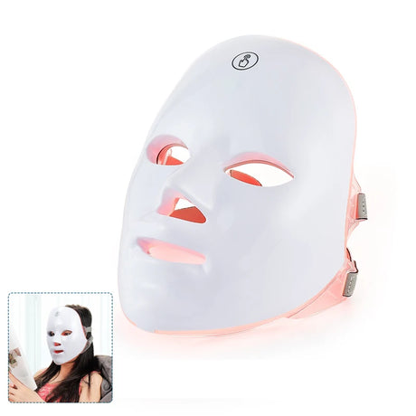 Masque LED 7 Couleurs Sans Fil – Anti-Âge, Anti-Acné & Régénération de la Peau
