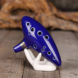 Ocarina 12 Trous Alto C en Céramique Bleue 