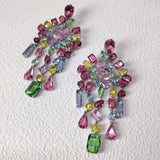 Parure Bijoux Cristal 2025 – Boucles d'oreilles pierres colorées