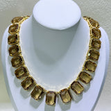 Parure Bijoux Luxe 2025 Or & Cristal Violet – Collier