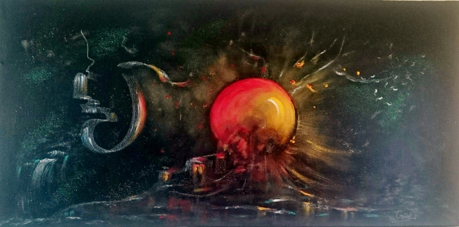Peinture abstraite chaleur divine  œuvre vibratoire énergétique contemporaine
