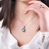 Pendentif aigue marine collier