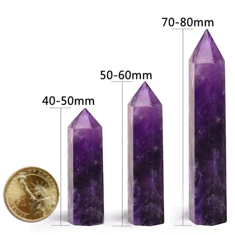 Pointe Cristal Naturel 4-8 cm – Amethyste
