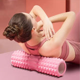 Rouleau en mousse Yoga 45cm EVA Massage Musculaire Fitness rose