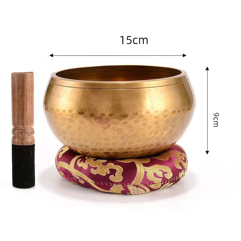 Bol Chantant Tibétain 13 à 20 cm – Bol de Méditation en Laiton Fait Main