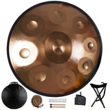 Handpan 440hz 9 notes en acier nitruré - kit compet- Sonorité pure et fabrication à la main