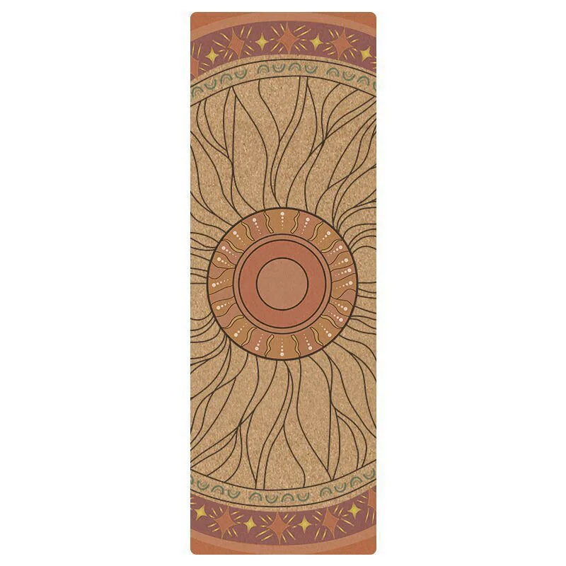 Tapis de yoga  en chêne naturel pliable, motif 1