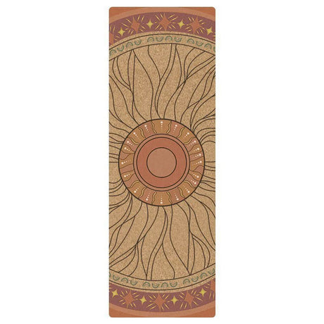 Tapis de yoga  en chêne naturel pliable, motif 1