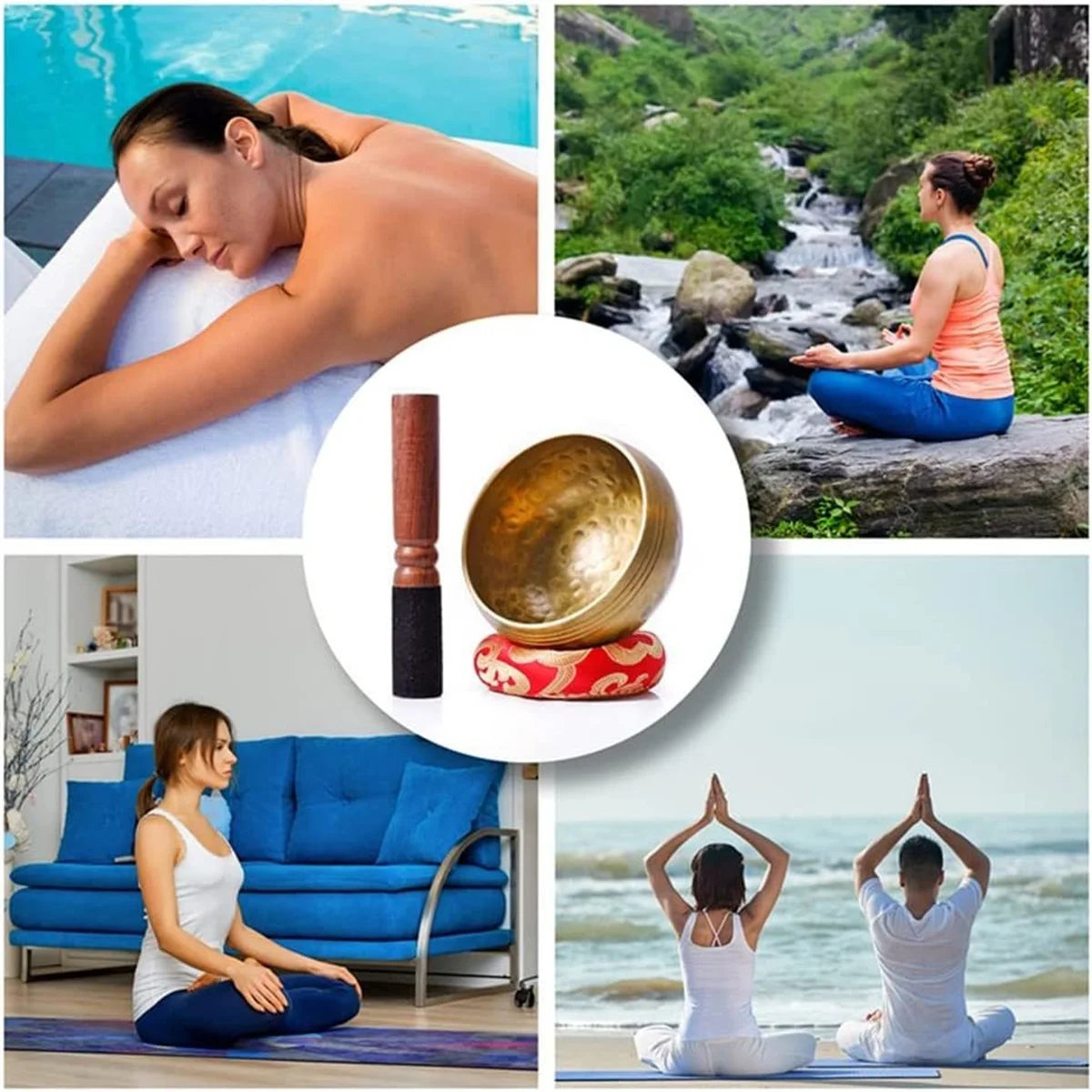 Bol tibetain chantant fait main au Tibet musique 432hz pour Yoga, Méditation, Bain sonore et Sonothérapie