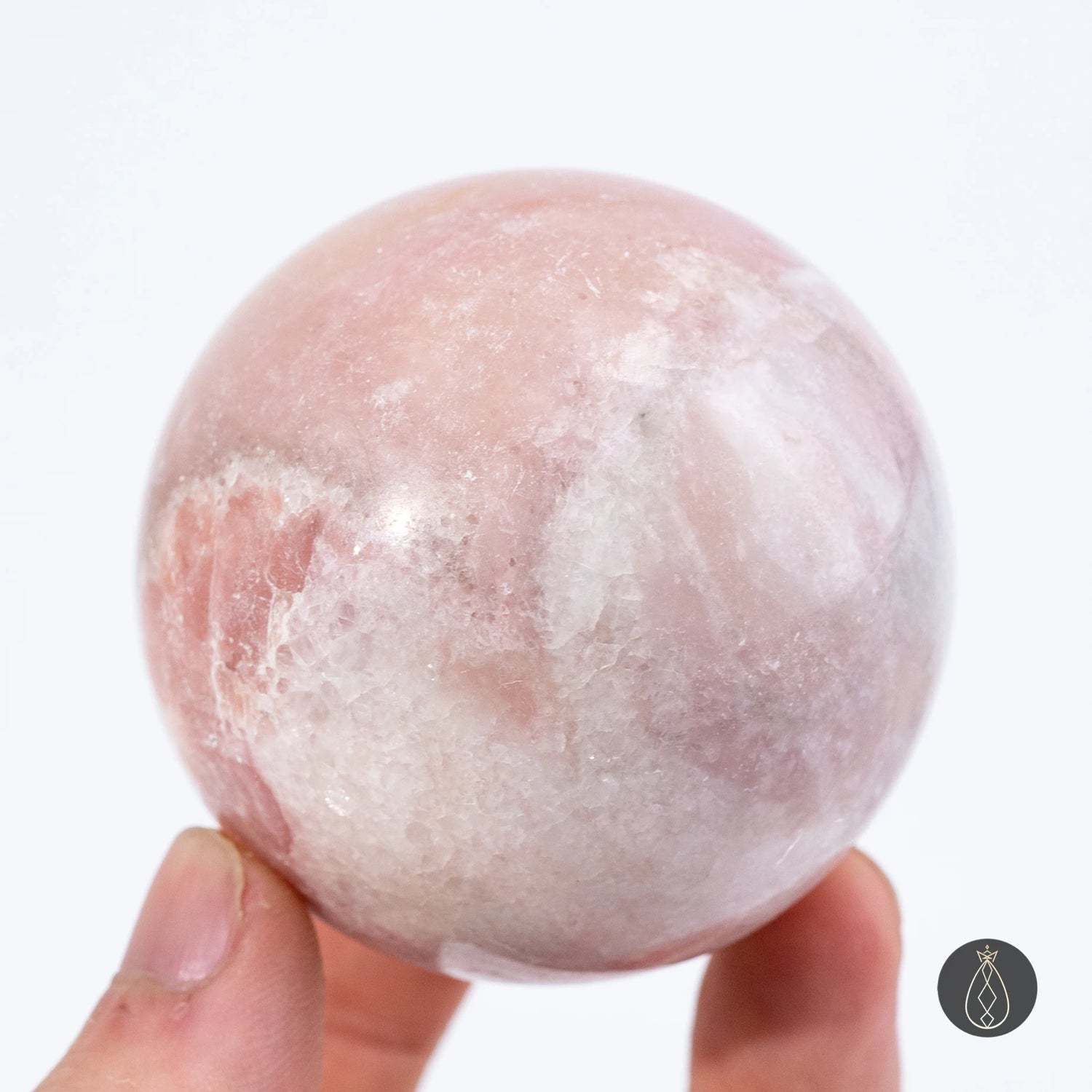 Sphère Opale Rose 5–7cm – Pierre d’Amour & Harmonie 
