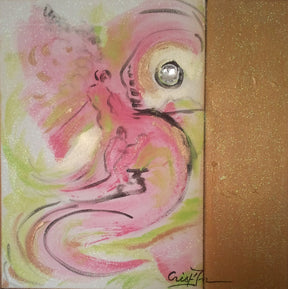Tableau mural Don 30x30 cm – Peinture originale énergétique fait main