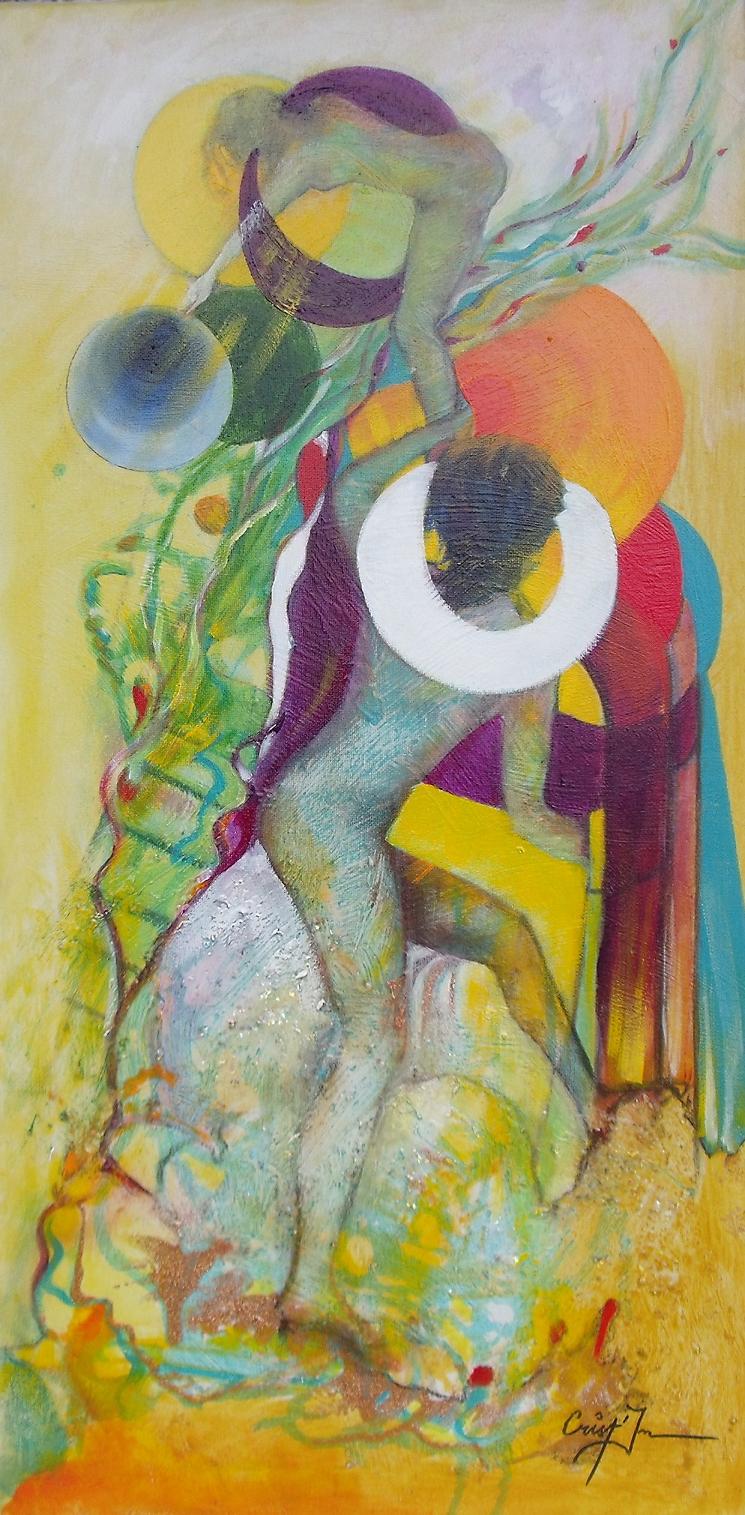 Tableau mural Équilibre 40x80 cm – Art énergétique fait main