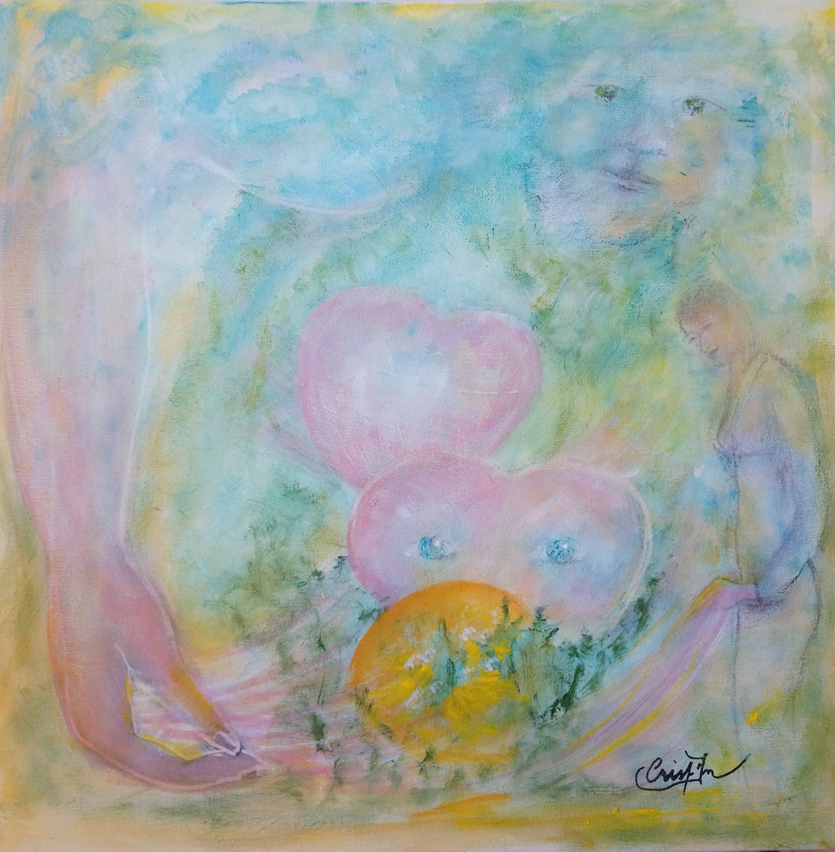 Tableau personnalisé Esprit de la forêt 50x50 cm – Peinture nature fait main