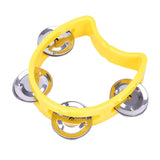 Tambourin Jaune Enfant à 4 Grelots – 10 cm | Instrument Musical Éducatif & Jouet Festif