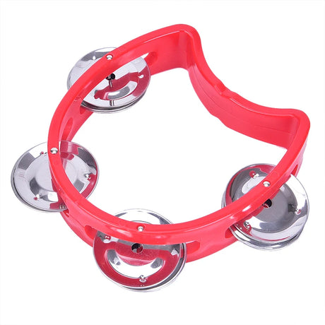 Tambourin Rouge Enfant à 4 Grelots – 10 cm | Instrument Musical Éducatif & Jouet Festif