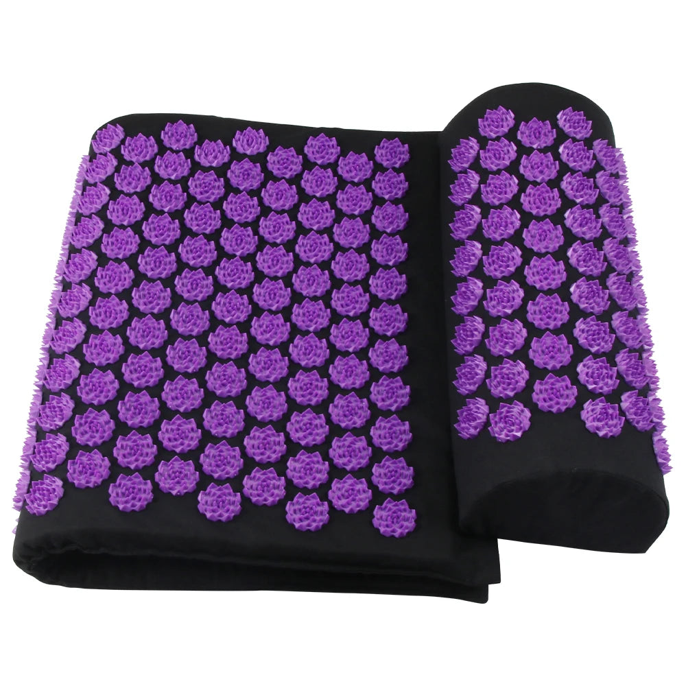 Tapis d’Acupression Yoga & Coussin Massage Corporel & Récupération Musculaire