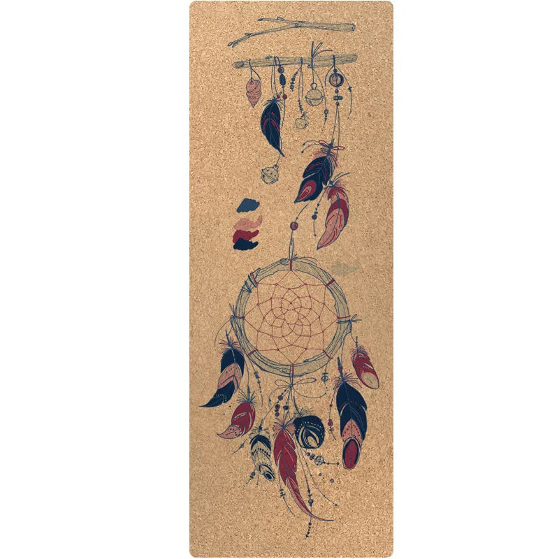 Tapis de yoga  en chêne naturel pliable, motif 8