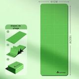 Tapis de yoga pliable antidérapant vert