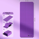 Tapis de yoga pliable antidérapant violet