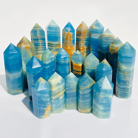 Tour en Calcite Bleue – Colonne Cristal 