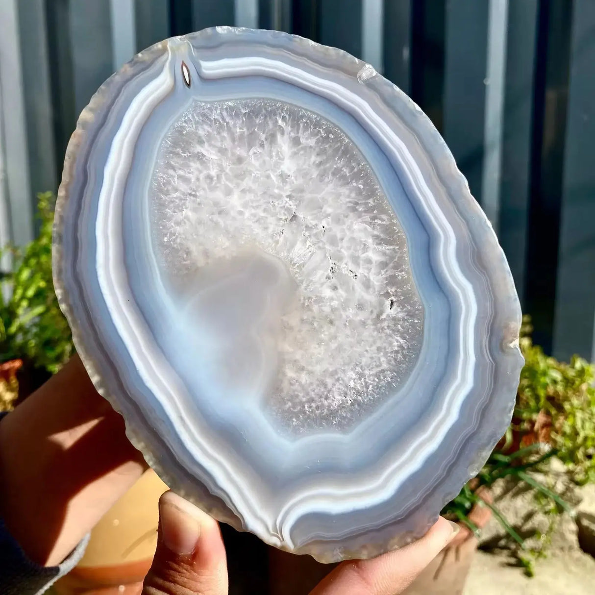 Tranche d’Agate Naturelle – Disque Cristal Dessous de Verre 