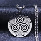 Triskel Celtique en Acier collier