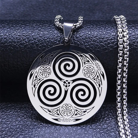 Triskel Celtique en Acier collier