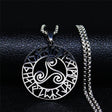 Triskel Celtique en Acier collier viking
