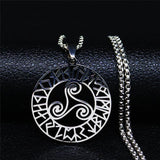 Triskel Celtique en Acier collier viking
