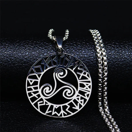 Triskel Celtique en Acier collier viking