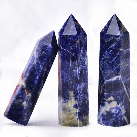 pierre naturelle obelisque bleu foncé