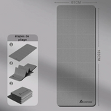 taille du tapis de yoga gris clair